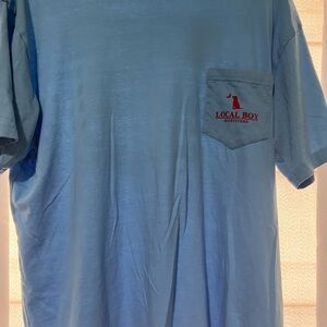 Men’s Blue Local Boy Flag T Shirt L